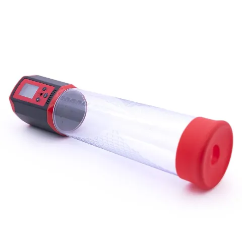 Мужской Powerup Passion Pump Красный автоматический вакуумный насос, светодиодный дисплей, перезаряжаемый, 8 режимов