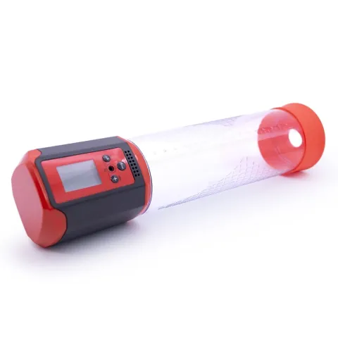 Мужской Powerup Passion Pump Красный автоматический вакуумный насос, светодиодный дисплей, перезаряжаемый, 8 режимов
