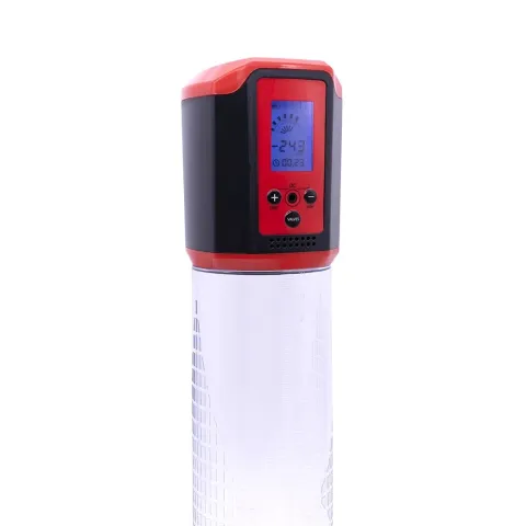 Мужской Powerup Passion Pump Красный автоматический вакуумный насос, светодиодный дисплей, перезаряжаемый, 8 режимов
