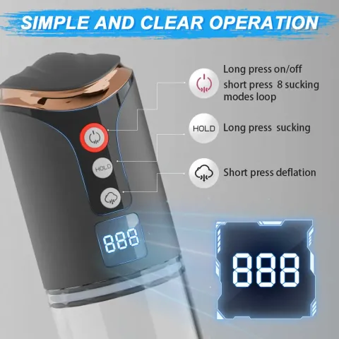 Вакуумный автоматический насос BOSS SERIES Automatic Pump, для мужчин
