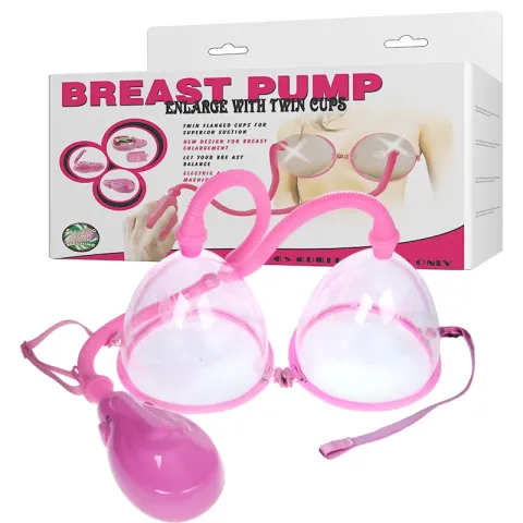 Вакуумна помпа для грудей - Breast Pump Enlarge With Twin Cups Vibrating