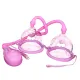 Вакуумна помпа для збільшення грудей - Breast Pump Enlarge With Twin Cups, рожева