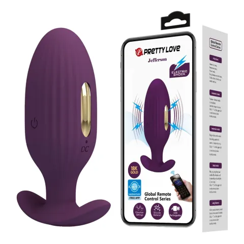 Анальна пробка - Pretty Love Jefferson Anal Plug Purple (App)