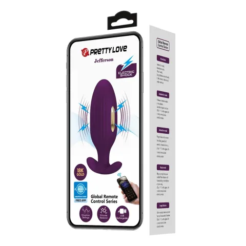 Анальна пробка - Pretty Love Jefferson Anal Plug Purple (App)