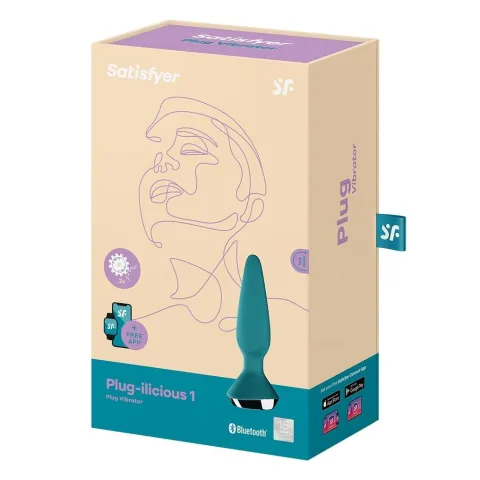 Анальна пробка - Satisfyer Plug-Ilicious 1 Petrol (App)