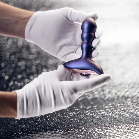 Анальна пробка з вібрацією - Hueman Interstellar Remote-Controlled Anal Vibrator, фіолетова