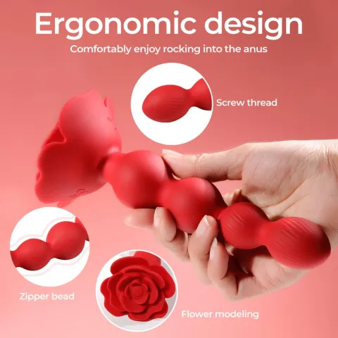 Анальний стимулятор - Rose Rotating Anal Beads