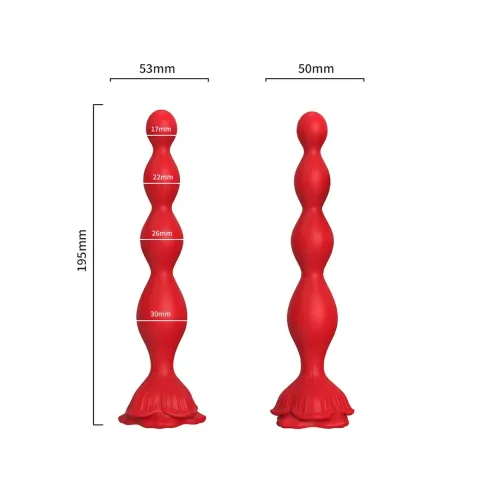 Анальний стимулятор - Rosestick Red, 9 Vibration Functions