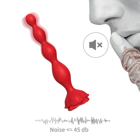 Анальний стимулятор - Rosestick Red, 9 Vibration Functions