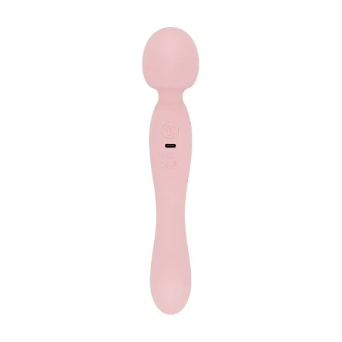 Двосторонній масажер-вібратор Good Vibes Only – SIMI Double-Sided Wand Vibrator Soft Silicone – Pink