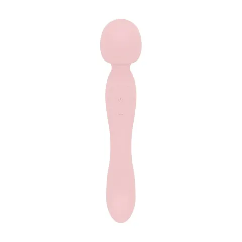 Двосторонній масажер-вібратор Good Vibes Only – SIMI Double-Sided Wand Vibrator Soft Silicone – Pink