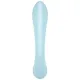 Двосторонній вібратор-кролик Satisfyer Triple Oh Light Blue, 3 мотори, руків’я-масажер