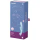 Двосторонній вібратор-кролик Satisfyer Triple Oh Light Blue, 3 мотори, руків’я-масажер