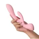 Двосторонній вібратор-кролик Satisfyer Triple Oh Pink, 3 мотори, руків’я-масажер