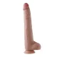 Фаллоимитатор 11,8″ с вибрацией для секс-машин Hismith Silicone Dildo with Vibe, KlicLok, пульт ДК
