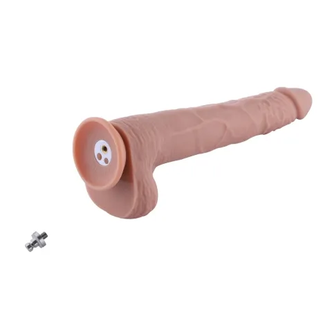 Фаллоимитатор 11,8″ с вибрацией для секс-машин Hismith Silicone Dildo with Vibe, KlicLok, пульт ДК