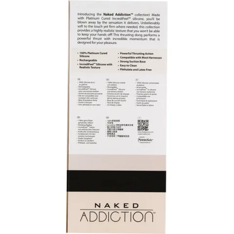 Фалоімітатор з пульсацією Naked ADDICTION Dominic 9″ Vanilla, пульт ДК, діаметр 4,2 см