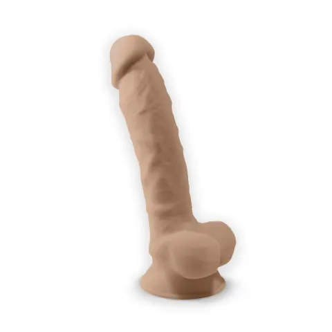 Вибрирующий фаллоимитатор SilexD Vetus Vibro Flesh (MODEL 1, размер 8 дюймов) + LRS, двухслойный, диаметр 4,2 см
