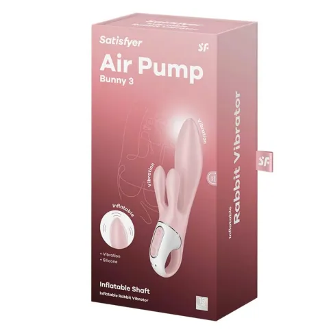 Вакуумний кліторальний стимулятор - Satisfyer Air Pump Bunny 3 Рожевий