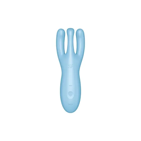 Кліторальний смарт-вібратор Satisfyer Threesome 4 Blue з трьома пальчиками