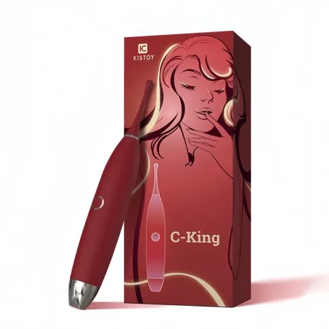 Клиторальный вибратор KISTOY C-King Red, с двумя дополнениями. Сопла, мощная целенаправленная стимуляция