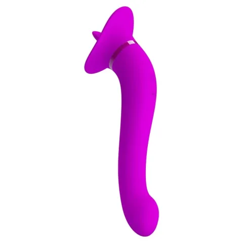Кліторальний стимулятор - Pretty Love Faust Licking Massager Purple