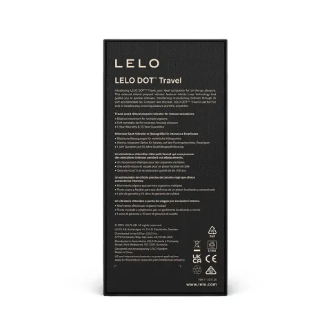 Клиторальный вибратор LELO DOT Travel Purple, точечная стимуляция, 8 режимов