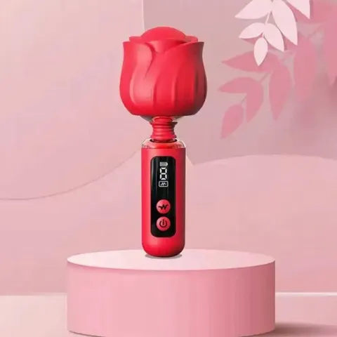 Клиторальный вибратор в форме розы — Boss Series Rose Magic, красный