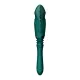 Компактная смарт-секс-машина Zalo – Sesh Turquoise Green, 2 насадки, пульт ДУ, кристалл Swarovski