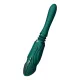 Компактная смарт-секс-машина Zalo – Sesh Turquoise Green, 2 насадки, пульт ДУ, кристалл Swarovski