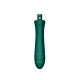 Компактная смарт-секс-машина Zalo – Sesh Turquoise Green, 2 насадки, пульт ДУ, кристалл Swarovski