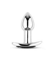 Металевий вібро-плаг - Metal Butt Plug S Vibrator USB з дистанційним керуванням