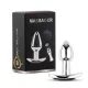 Металевий вібро-плаг - Metal Butt Plug S Vibrator USB з дистанційним керуванням