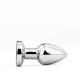 Металевий вібро-плаг - Metal Butt Plug S з USB-заряджанням та пультом керування