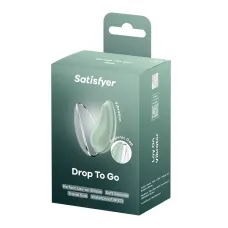 М'ятний компактний вібратор краплеподібної форми Satisfyer Drop To Go, 8,5 см