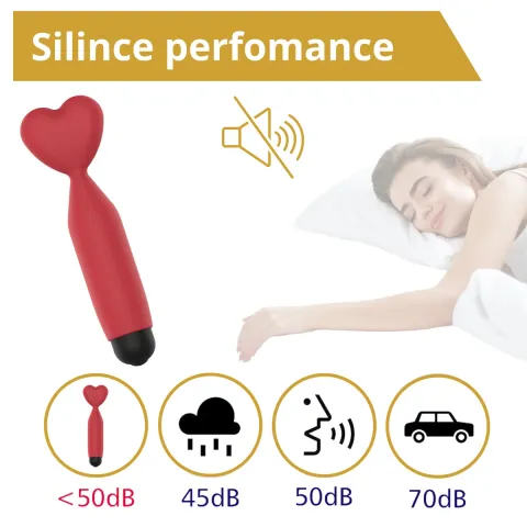 Міні-вібратор - Erospace Sweet Play Mini Heart Vibrator A14