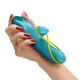 Мини-вибратор «кролик» со стимулирующей лентой Fun Factory AMORINO Aquamarine, лента съемная