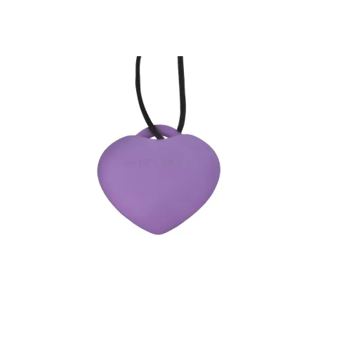 Мини-вибратор «Сердечко» FairyGasm PleasureStone violet, 9 режимов, на шнурке