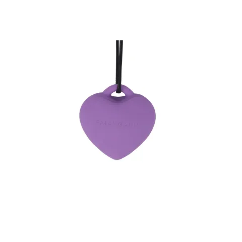 Мини-вибратор «Сердечко» FairyGasm PleasureStone violet, 9 режимов, на шнурке