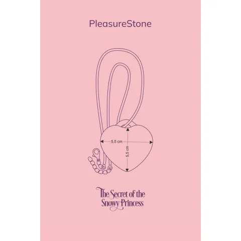 Мини-вибратор «Сердечко» FairyGasm PleasureStone violet, 9 режимов, на шнурке