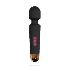 Мини-вибрационный массажер Dorcel Wand Wanderful Black мощный, водонепроницаемый, 18 режимов работы