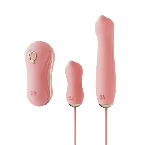 Набор 3-в-1 Zalo – UNICORN Set Pink: виброяйцо, пульсатор, вакуумный стимулятор