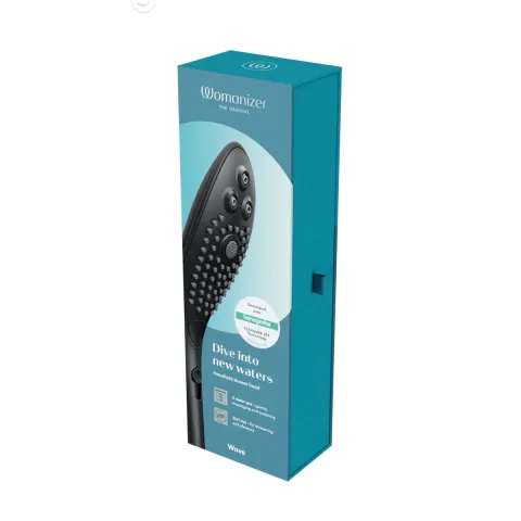Насадка-стимулятор для душа 2 в 1 Womanizer Wave Black, массажер для интимных зон