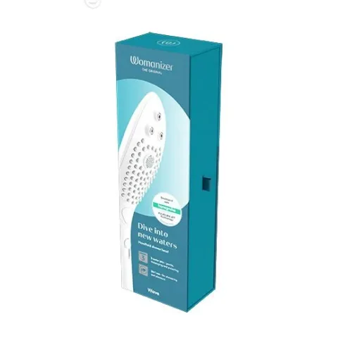 Насадка-стимулятор для душа 2 в 1 Womanizer Wave White, массажер для интимных зон