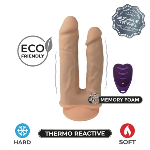 Подвійний фалоімітатор з вібрацією SilexD Double Gusto Vibro Flesh (Model 1 size 8