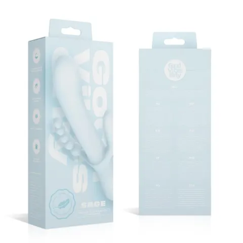 Тройной вибратор Good Vibes Only – SAGE Triple Stimulation Vibe Soft Silicone – Blue, манящее движение