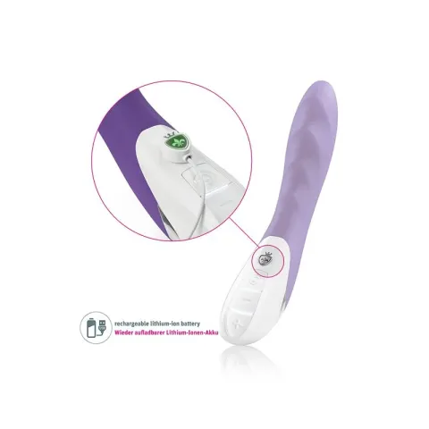 Мощный вибратор Mystim Sassy Simon Purple с двумя моторами и стимулирующим облегчением