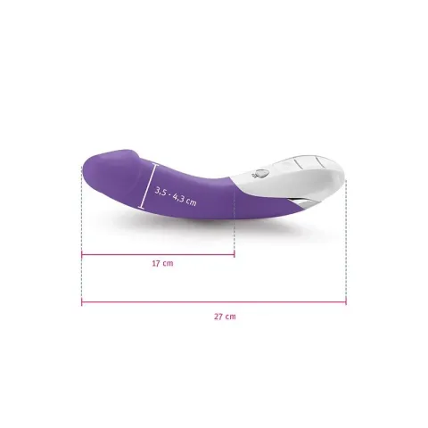Мощный вибратор Mystim Terrific Truman Purple с двумя моторами и ярко выраженной головкой