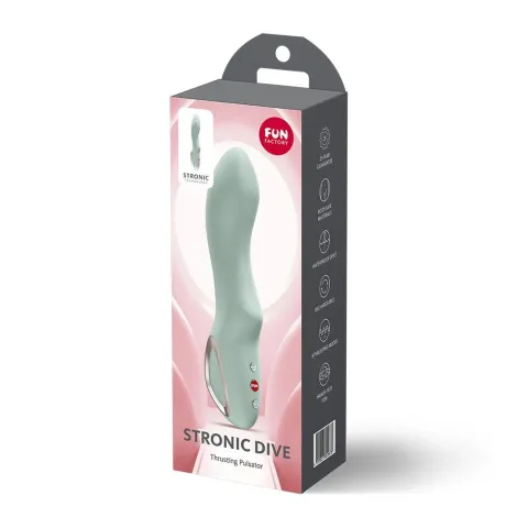 Пульсатор Fun Factory Stronic Dive Light Green, 8 режимов работы, перезаряжаемый