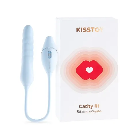 Пульсатор с вакуумным стимулятором KISSTOY Cathy III Light Blue, 5 вакуумных режимов, 10 режимов пульсации